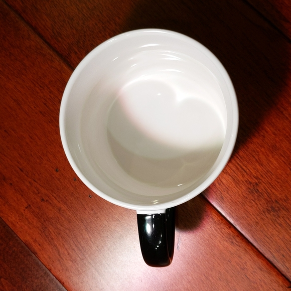 Life Begins after Coffee White Black Metallic Porcelain Coffee Tea Mug - Picture 5 of 7